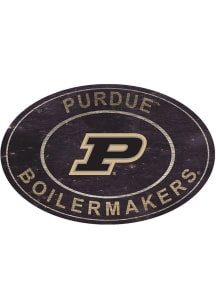 Purdue Boilermakers 46 Inch Heritage Oval Sign - Black