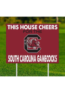 South Carolina Gamecocks This House Cheers For Yard Sign - Garnet