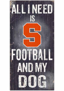 Syracuse Orange Football and My Dog Sign - Orange