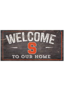 Syracuse Orange Welcome Distressed Sign - Orange