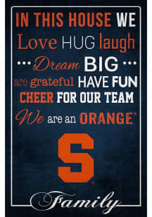 Syracuse Orange In This House 17x26 Sign - Orange