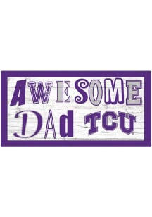 TCU Horned Frogs Awesome Dad Sign - Purple