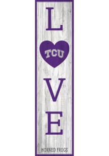 TCU Horned Frogs 24 Inch Love Leaner Sign - Purple