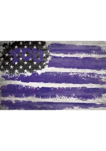 TCU Horned Frogs Flag 17x26 Sign - Purple