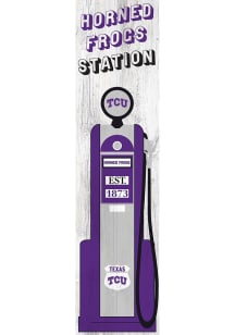 TCU Horned Frogs Retro Pump Leaner Sign - Purple