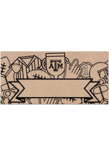 Texas A&M Aggies Banner Coloring Sign - Maroon