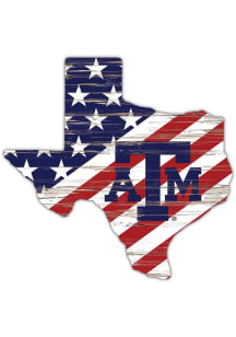 Texas A&M Aggies 12 Inch USA State Cutout Sign - Maroon