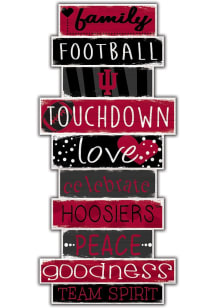 Indiana Hoosiers Celebrations Stack 24 Inch Sign - Crimson