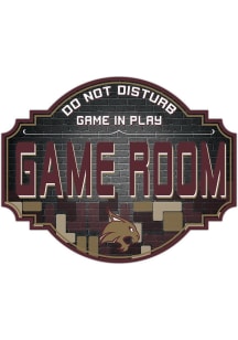 Texas State Bobcats 12 Inch Game Room Tavern Sign - Maroon