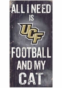 UCF Knights Football and My Cat Sign - Green