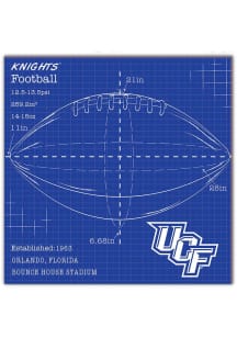 UCF Knights Ball Blueprint Sign - Green