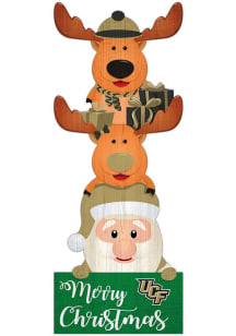 UCF Knights 31 Inch Santa Stack Leaner Sign - Green