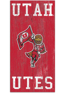Utah Utes Heritage Logo 6x12 Sign - Red