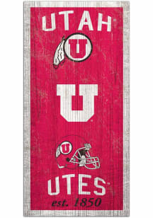 Utah Utes Heritage 6x12 Sign - Red