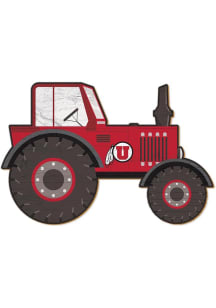 Utah Utes Tractor Cutout Sign - Red
