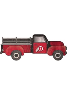 Utah Utes 15 Inch Truck Sign - Red