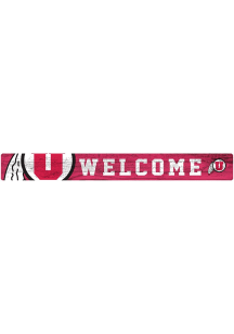 Utah Utes Welcome Strip Sign - Red