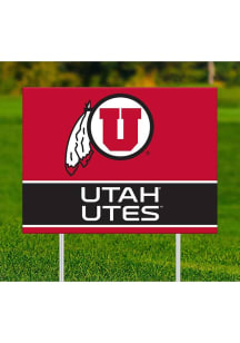 Utah Utes Team Yard Sign - Red