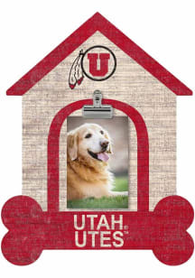 Utah Utes Dog Bone House Clip Picture Frame - Red