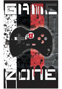 Utah Utes Grunge Game Zone Sign - Red