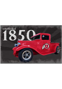 Utah Utes Established Truck Sign - Red