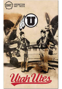 Utah Utes Twin Pilots Sign - Red