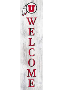 Utah Utes 48 Inch Welcome Leaner Sign - Red