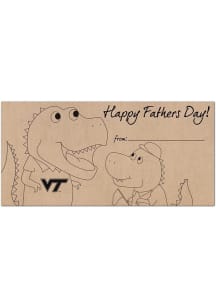 Virginia Tech Hokies Fathers Day Coloring Sign - Maroon