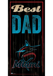 Miami Marlins Best Dad Sign - Blue