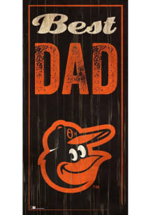 Baltimore Orioles Best Dad Sign - Orange