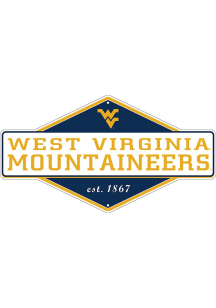 West Virginia Mountaineers Diamond Panel Sign - Blue