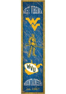 West Virginia Mountaineers Heritage Banner 6x24 Sign - Blue
