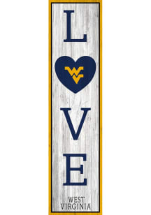West Virginia Mountaineers 24 Inch Love Leaner Sign - Blue