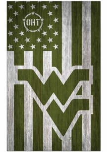 West Virginia Mountaineers 11x19 OHT Military Flag Sign - Blue