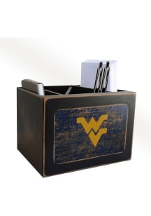 West Virginia Mountaineers Distressed Desktop Organizer Desk Accessory