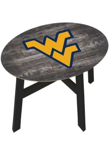 West Virginia Mountaineers Logo Heritage Side Blue End Table