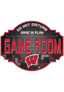Wisconsin Badgers 12 Inch Game Room Tavern Sign - Red