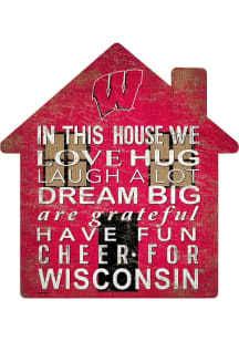 Wisconsin Badgers 12 inch House Sign - Red