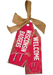 Wisconsin Badgers Team Tags Sign - Red