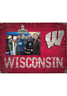 Wisconsin Badgers Team Clip Picture Frame - Red
