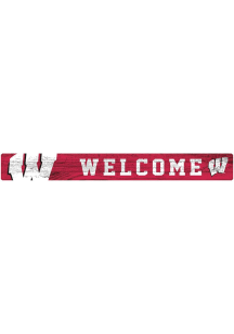 Wisconsin Badgers Welcome Strip Sign - Red