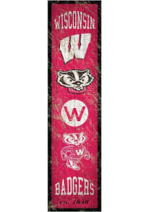 Wisconsin Badgers Heritage Banner 6x24 Sign - Red