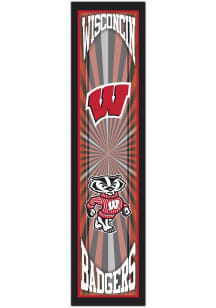 Wisconsin Badgers Throwback Sign - Red