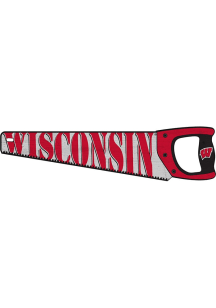 Wisconsin Badgers Wood Handsaw Sign - Red