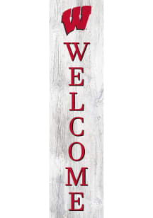 Wisconsin Badgers 24 Inch Welcome Leaner Sign - Red