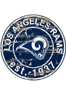 Los Angeles Rams Established Date Circle 24 Inch Sign - Blue