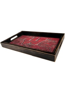 Wisconsin Badgers Distressed Tray Serving Tray