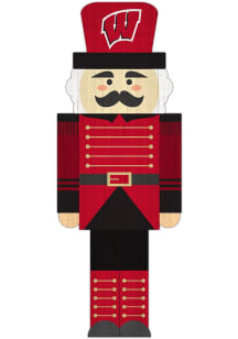 Wisconsin Badgers 31 Inch Nutcracker Leaner Sign - Red