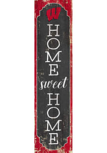 Wisconsin Badgers 48 Inch Home Sweet Home Leaner Sign - Red