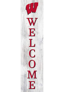 Wisconsin Badgers 48 Inch Welcome Leaner Sign - Red